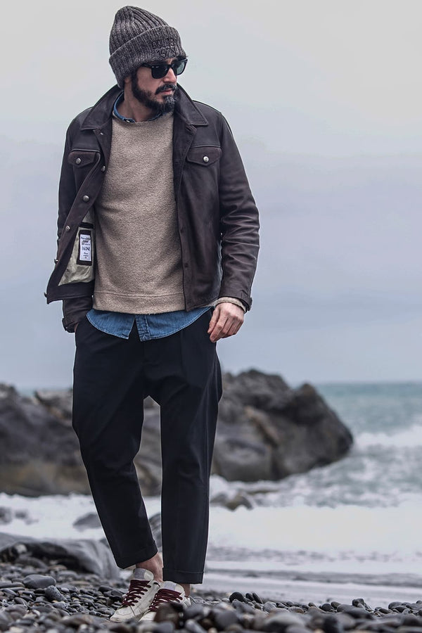 Leo Vegetale giacca uomo 100% vera pelle Made in Italy - Barone Firenze
