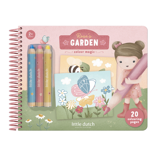 Little Dutch® Libro de Colorear Mágico Rosa y Amigos