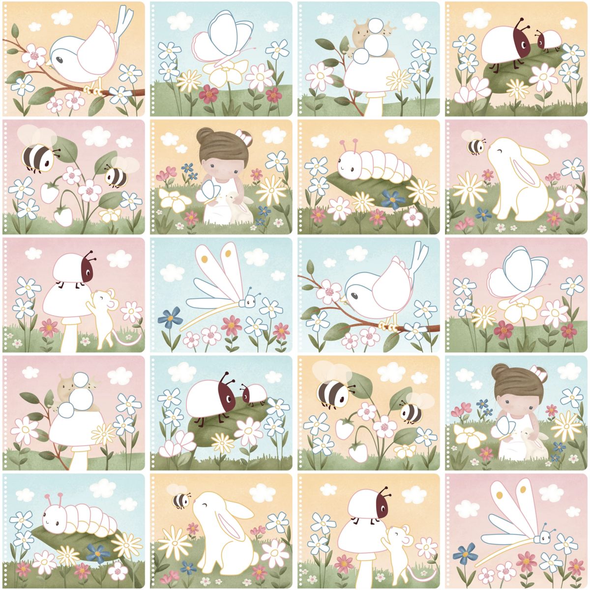 Little Dutch® Libro de Colorear Mágico Rosa y Amigos