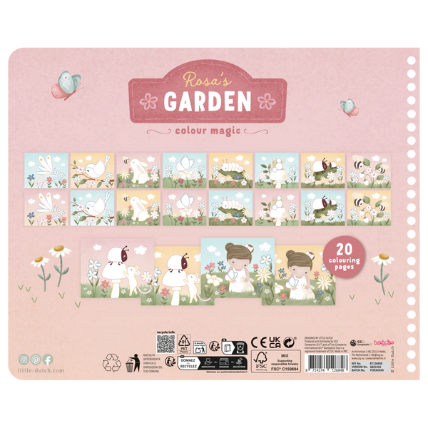 Little Dutch® Libro de Colorear Mágico Rosa y Amigos