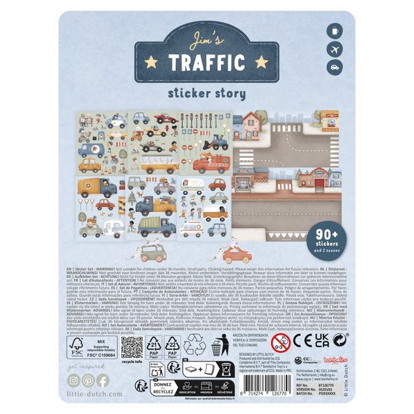 Little Dutch® Knjižica z nalepkami Jim & Friends - PUFFI