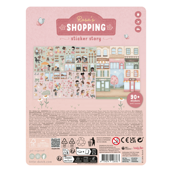 Little Dutch® Knjižica z nalepkami Rosa & Friends - PUFFI