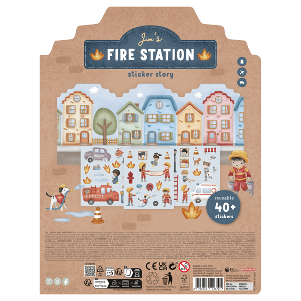 Little Dutch® Knjižica z nalepkami za večkratno uporabo Jim & Friends - PUFFI