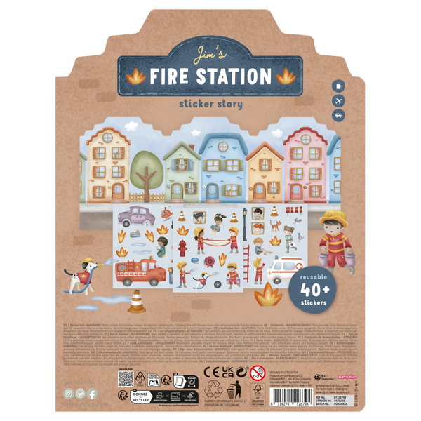 Little Dutch® Libro de Pegatinas Reutilizables Jim y Amigos