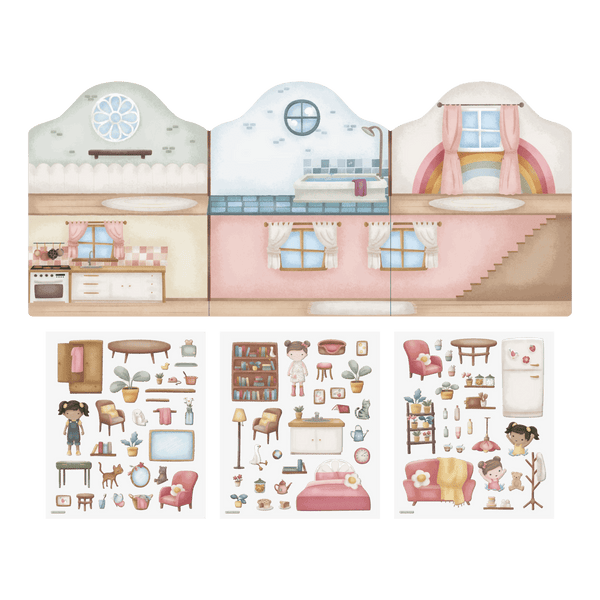 Little Dutch® Knjižica z nalepkami za večkratno uporabo Rosa & Friends - PUFFI