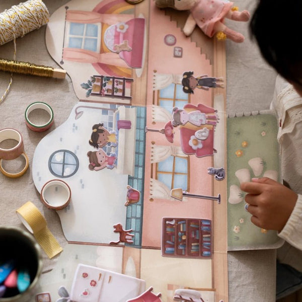 Little Dutch® Knjižica z nalepkami za večkratno uporabo Rosa & Friends - PUFFI