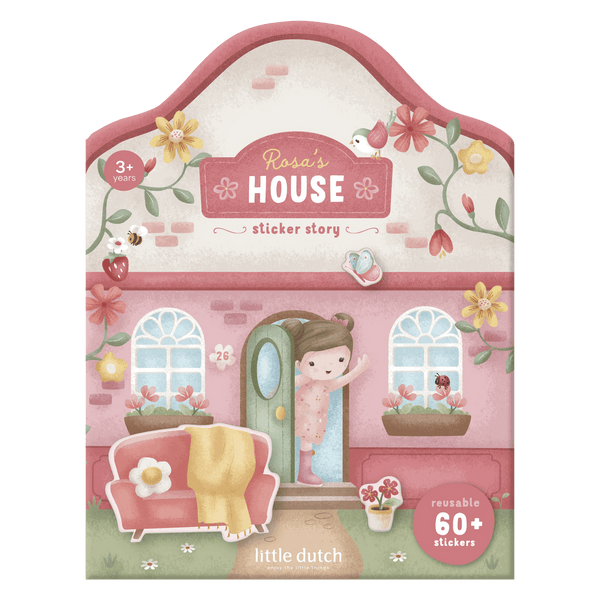 Little Dutch® Knjižica z nalepkami za večkratno uporabo Rosa & Friends - PUFFI