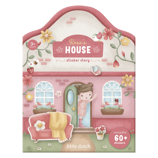 Little Dutch® Knjižica z nalepkami za večkratno uporabo Rosa & Friends - PUFFI