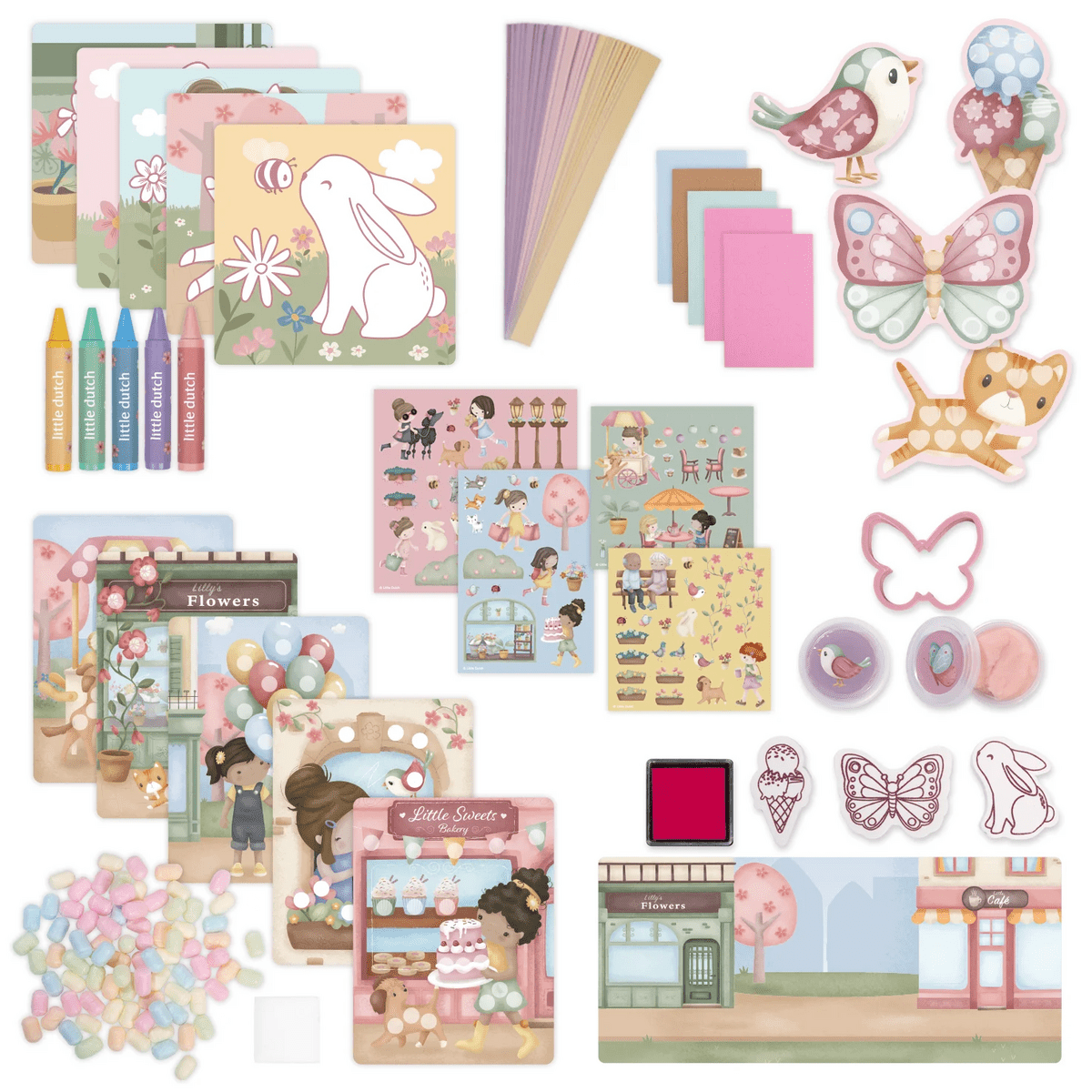 Little Dutch® Kreativna škatla XL Rosa & Friends - PUFFI