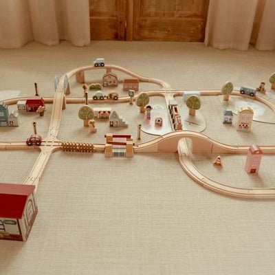 Little Dutch® Lesen železniški komplet XL - PUFFI