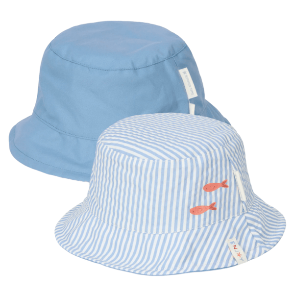 Little Dutch® Obojestranski klobuček Stripes Ocean Blue - PUFFI
