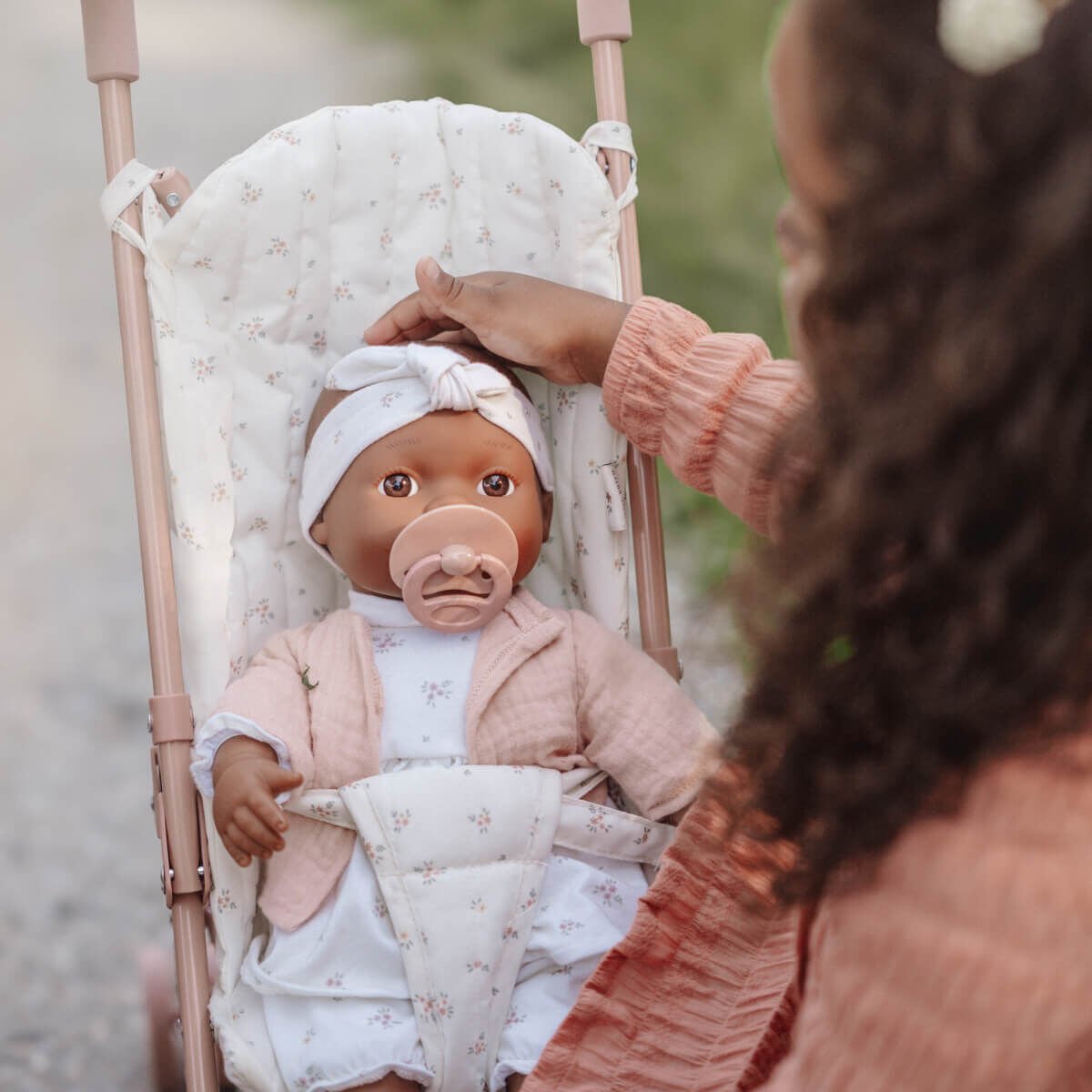 Little Dutch® Otroški kovinski voziček za punčko, White Meadows - PUFFI