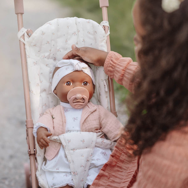 Little Dutch® Otroški kovinski voziček za punčko, White Meadows - PUFFI