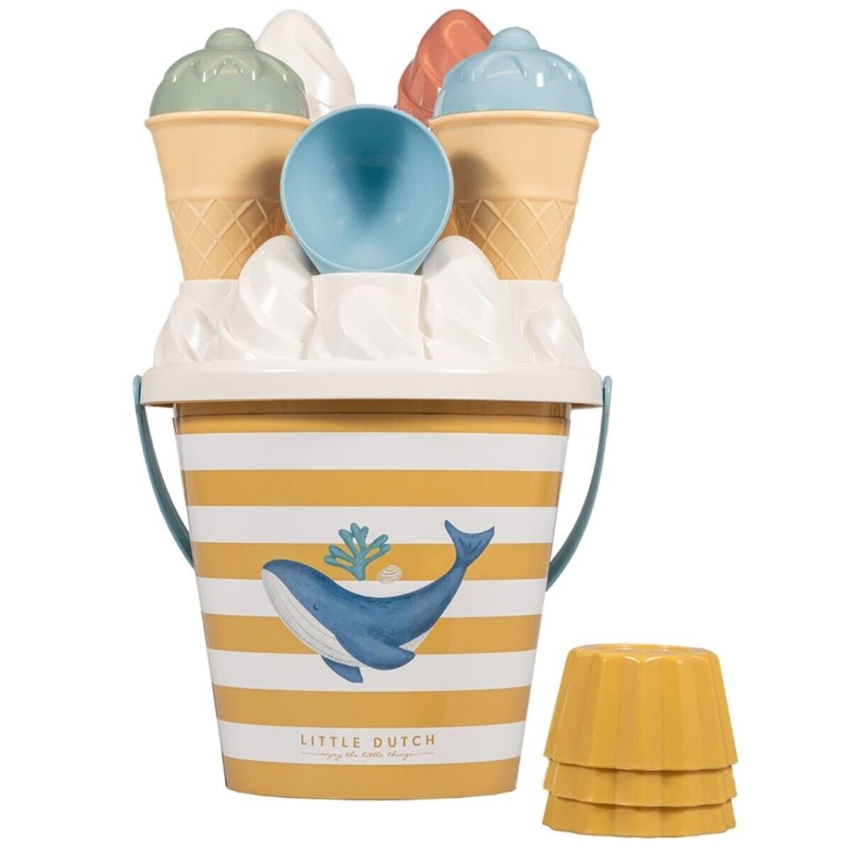 Little Dutch Set za na plažo Ice Cream Ocean Dreams, Blue - PUFFI