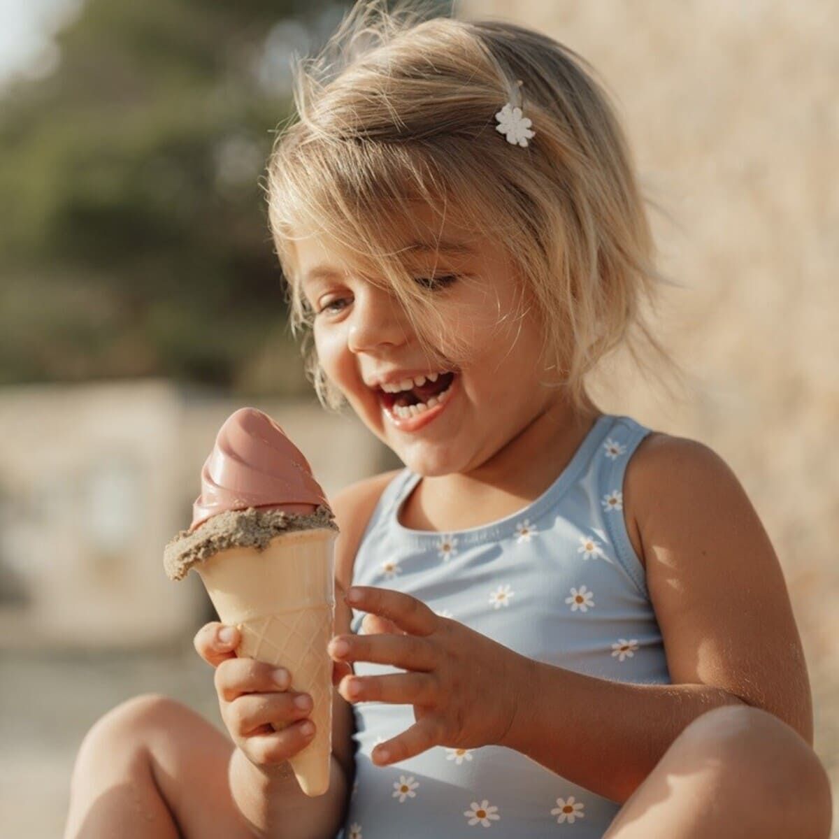 Little Dutch Set za na plažo Ice Cream Ocean Dreams, Blue - PUFFI