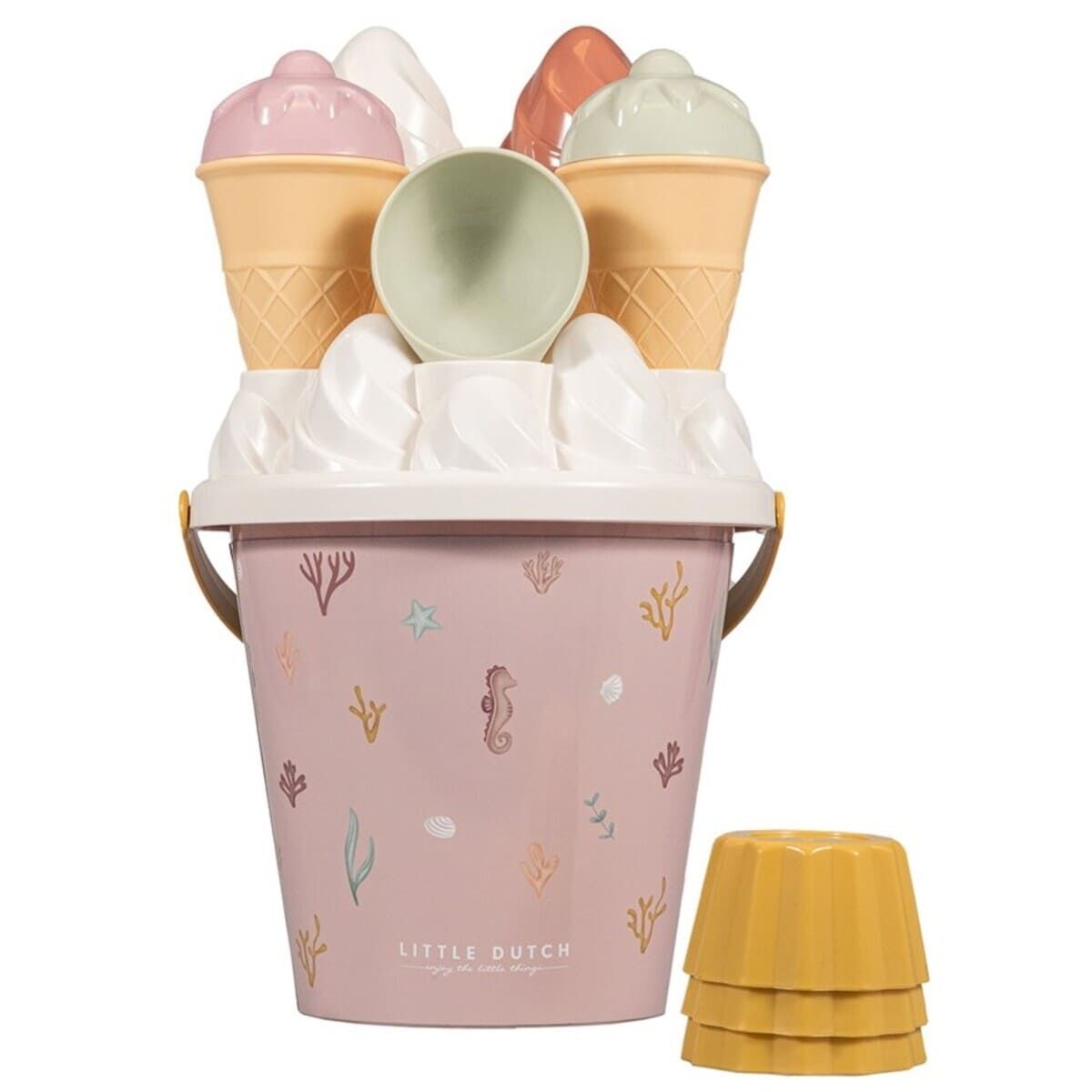 Little Dutch Set za na plažo Ice Cream Ocean Dreams, Pink - PUFFI