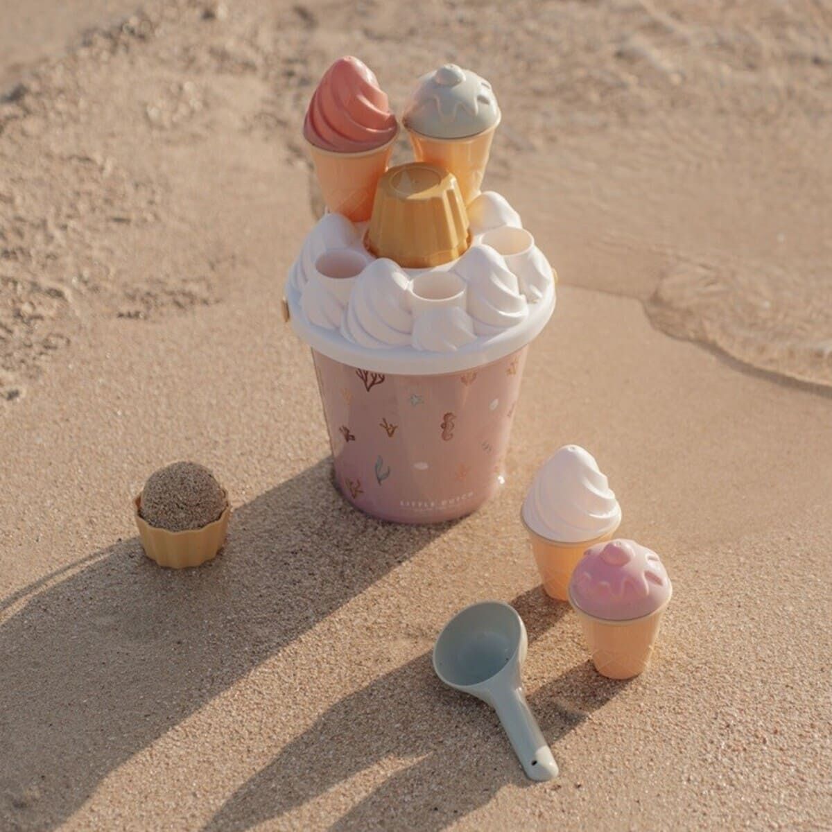 Little Dutch Set za na plažo Ice Cream Ocean Dreams, Pink - PUFFI