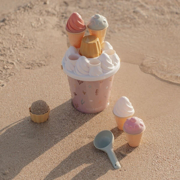 Little Dutch Set za na plažo Ice Cream Ocean Dreams, Pink - PUFFI