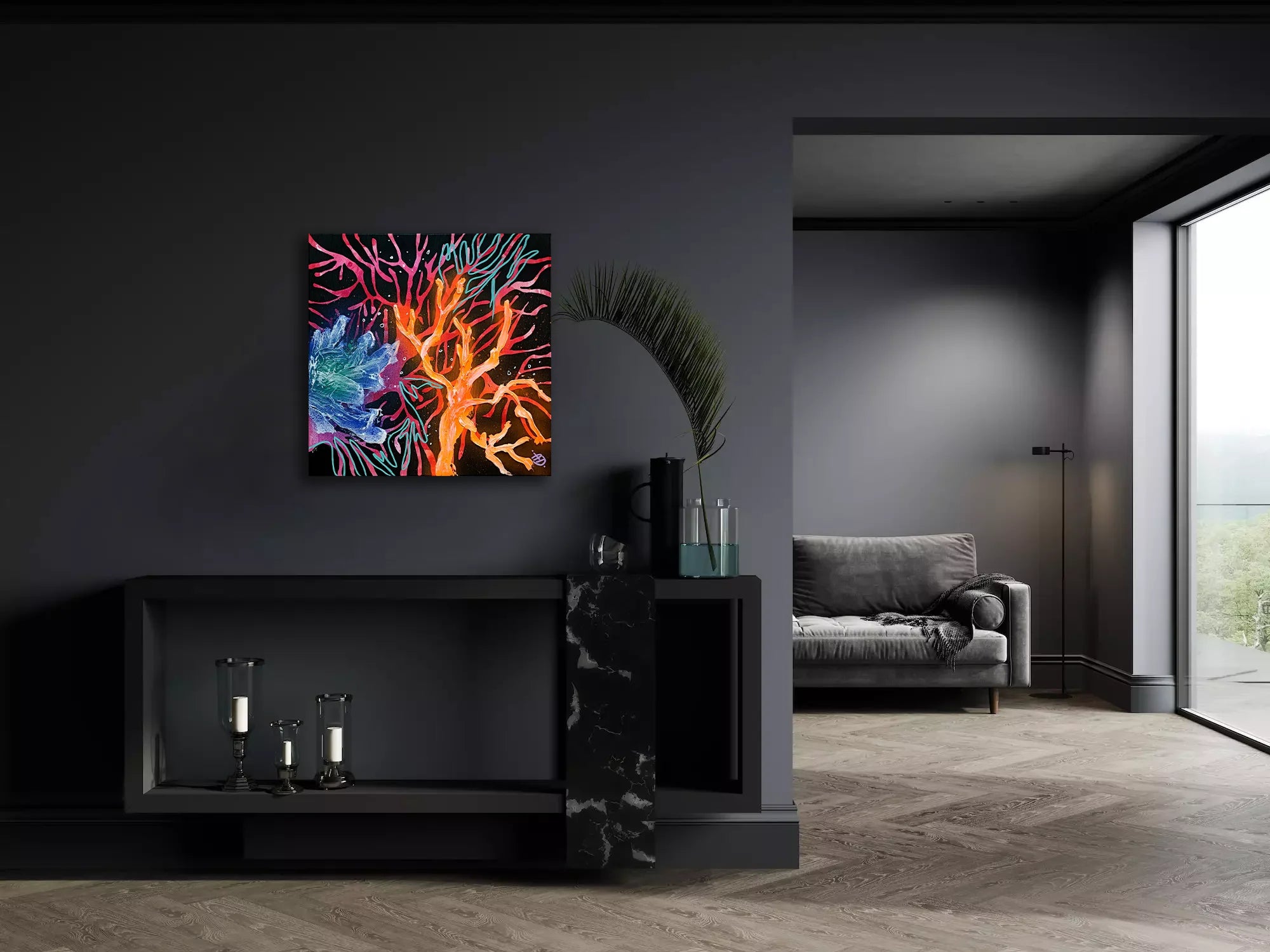 Electric corals II original painting