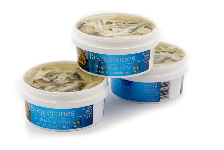 Lote de 3 Peças de Anchova Cantábrica em Azeite 300 g Tubo