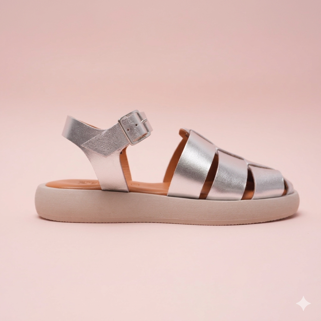 Luciana Silver Sandal