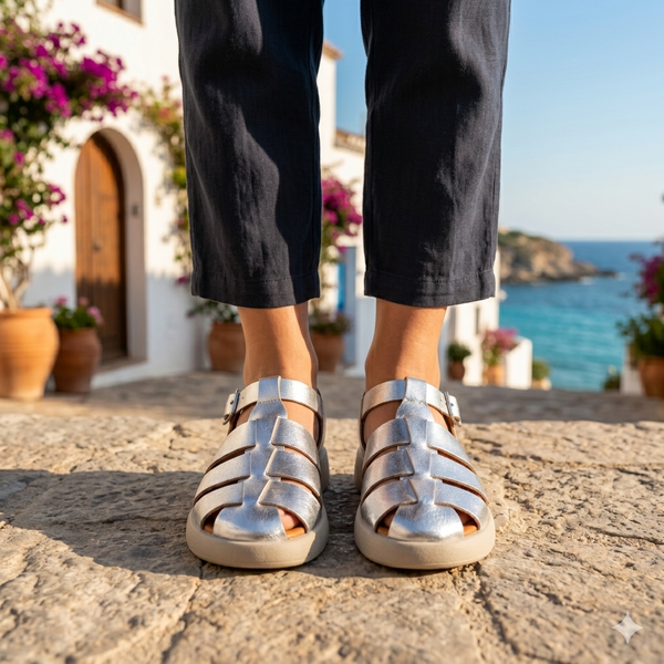Luciana Silver Sandal