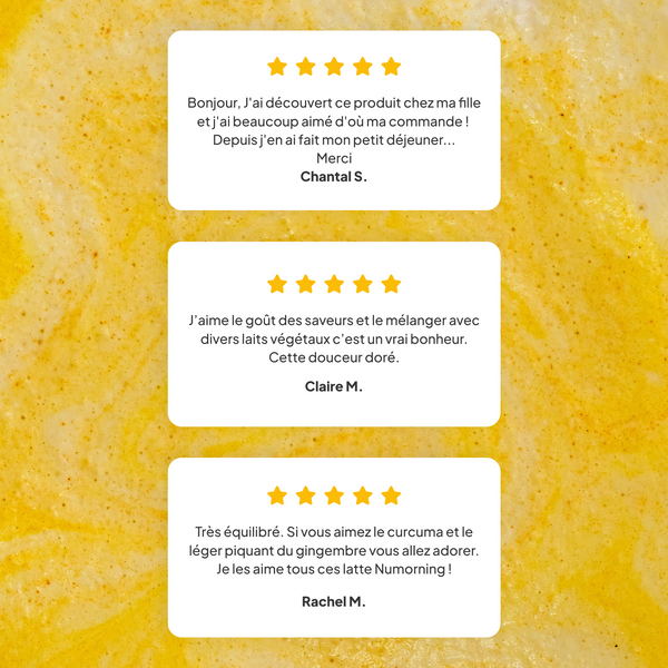 3 avis 5 étoiles sur le golden latte Magic Golden de nümorning