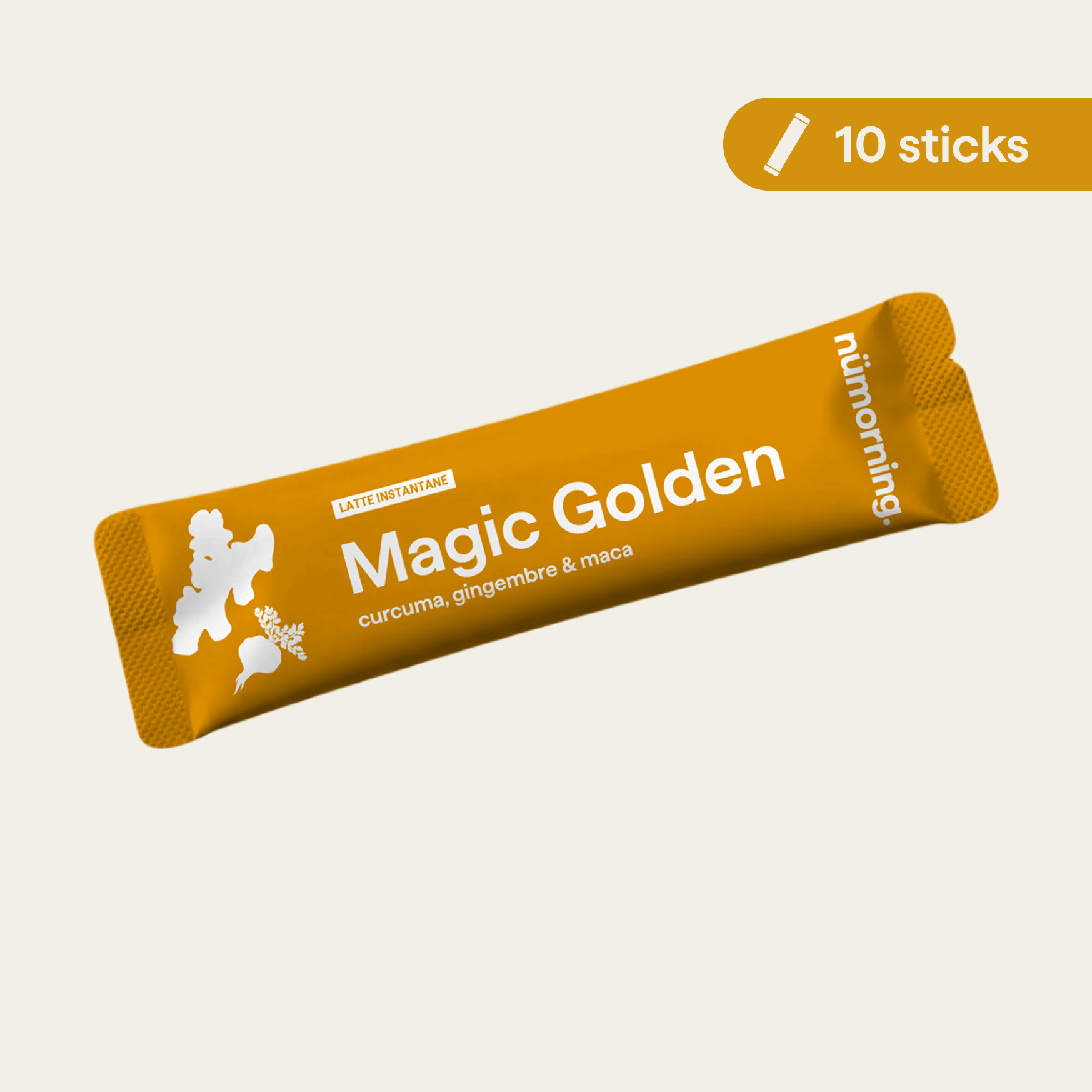 Golden latte bio en poudre Magic Golden nümorning, en format stick individuel