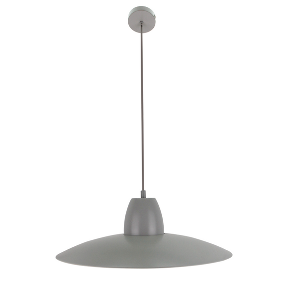Detail van de grijze Mantua hanglamp met industrieel ontwerp. Een statementstuk dat elke ruimte een moderne touch geeft.