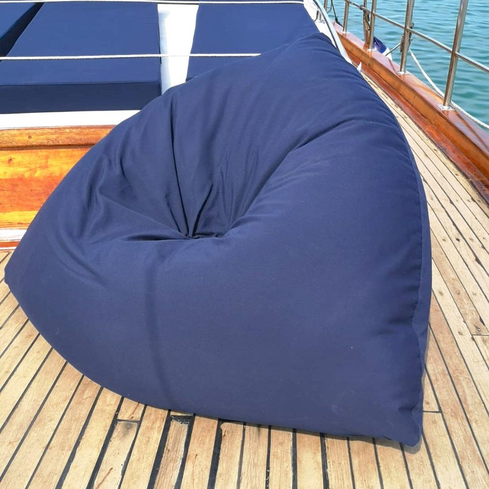 Poltroncina a sacco per esterni Idrorepellente Bermuda Blu Marino (3928058495045)