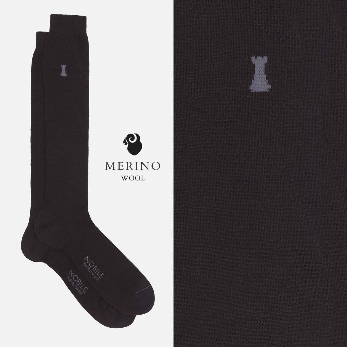 Prisma Merino - Caja de 6 pares de calcetines largos de lana Merino en colores sólidos
