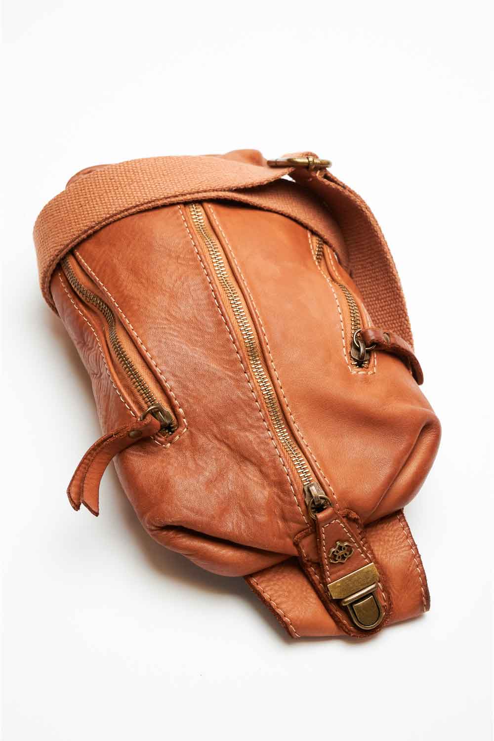 Marsupio Certaldo uomo 100% vera pelle Made in Italy - Barone Firenze