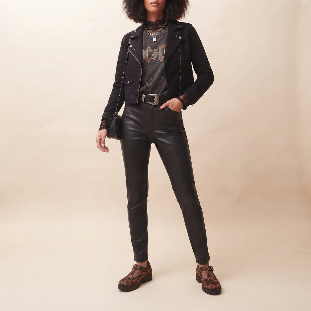 Flaminia Mary Jane T-Bar Leopard Print