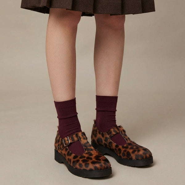 Flaminia Mary Jane T-Bar Leopard Print