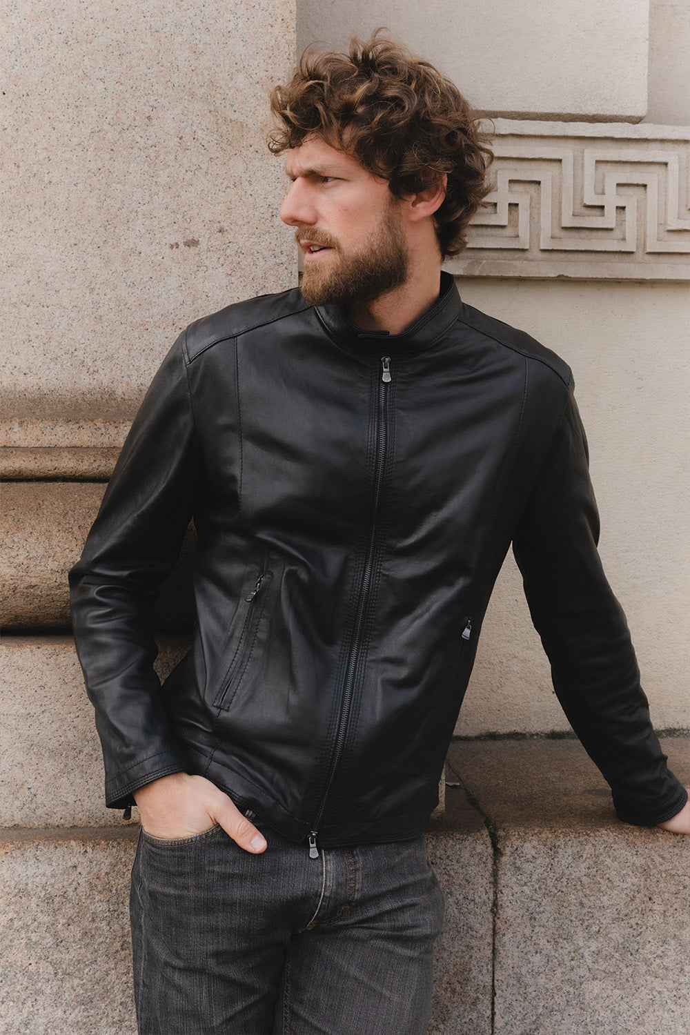 Giacca Massi uomo 100% vera pelle Made in Italy - Barone Firenze