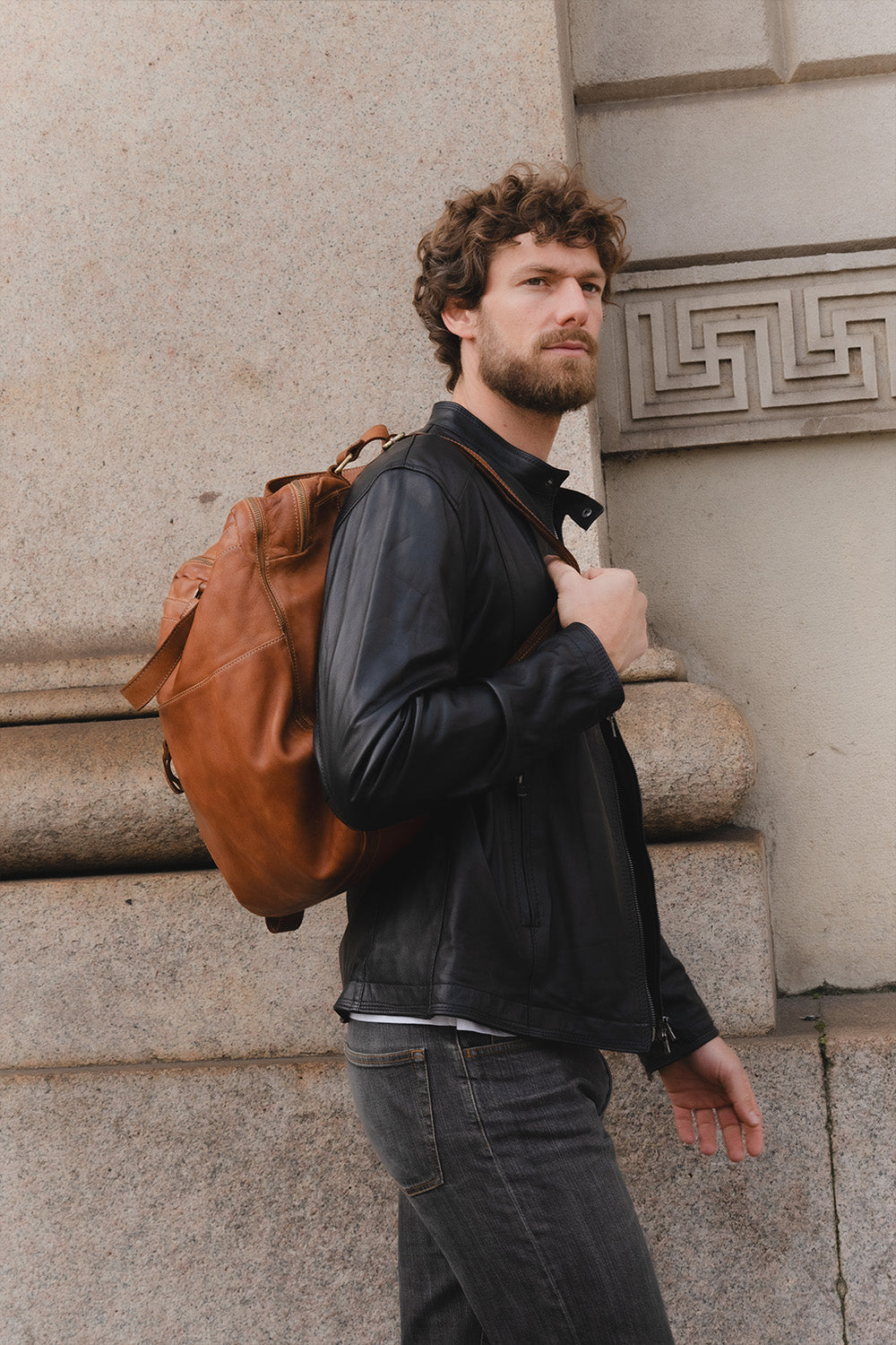 Giacca Massi e Zaino Bolgheri 100% vera pelle Made in Italy - Barone Firenze