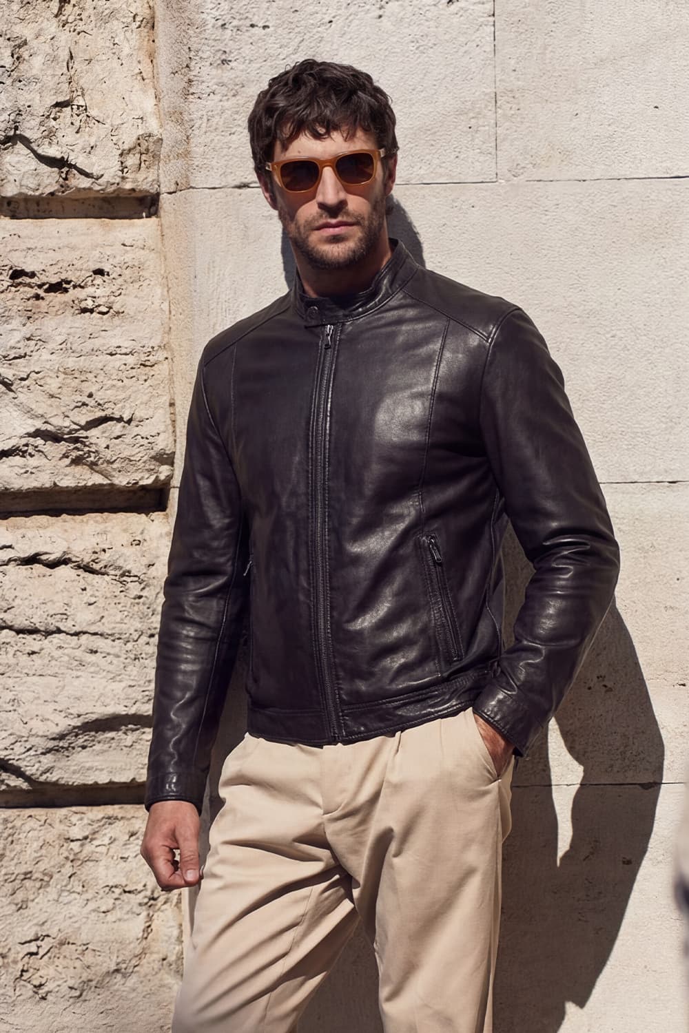 Giacca Massi uomo 100% vera pelle Made in Italy - Barone Firenze