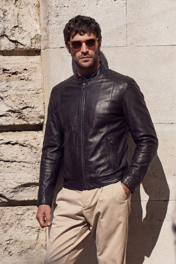 Giacca Massi uomo 100% vera pelle Made in Italy - Barone Firenze