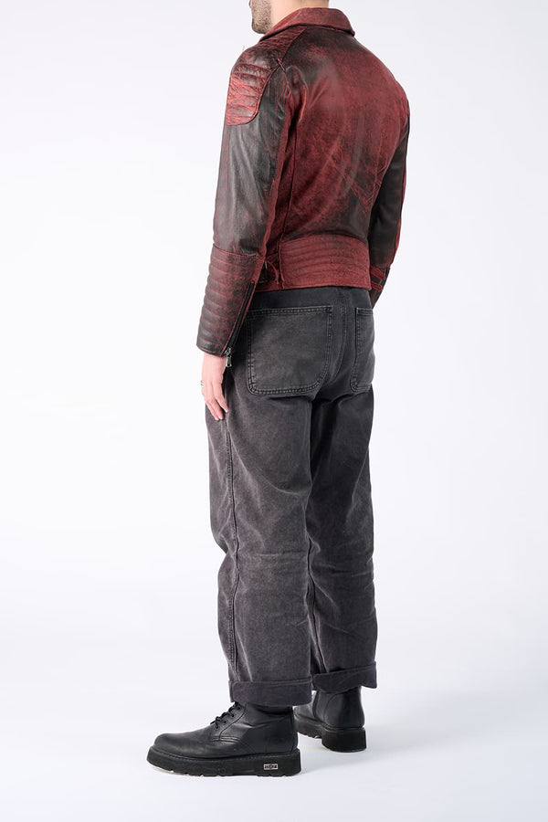 Chiodo Matteo Bike Nuvolato giacca donna 100% vera pelle Made in Italy- Barone Firenze