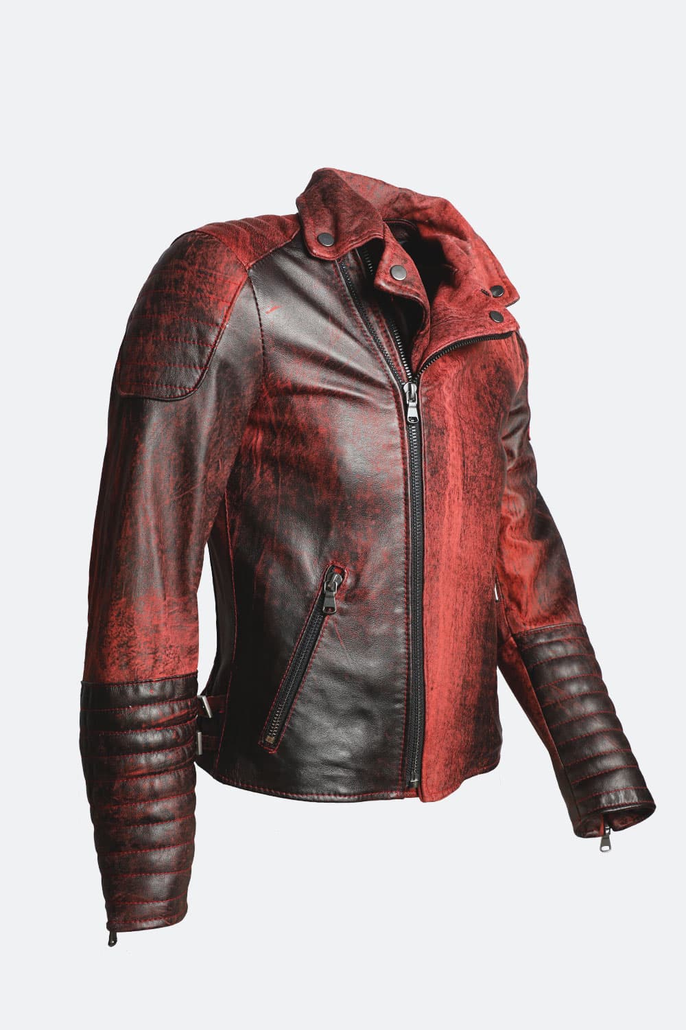 Chiodo Matteo Bike Nuvolato giacca donna 100% vera pelle Made in Italy- Barone Firenze