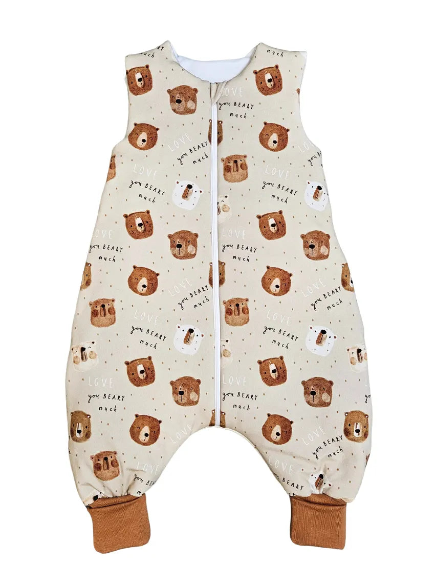 Deblja pamučna vreća za spavanje s nogavicama i punilom - Love you beary much