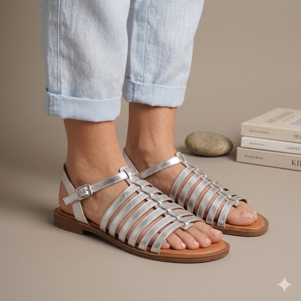 Mesia Zilveren Sandalen