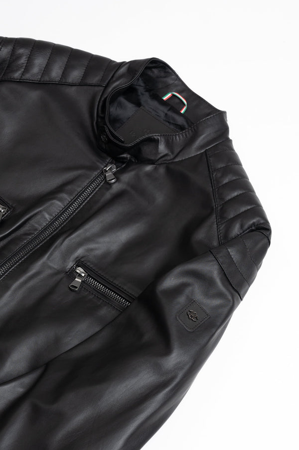 Michele Giacca di Pelle con Impunture 100% vera pelle Made in Italy - Barone Firenze
