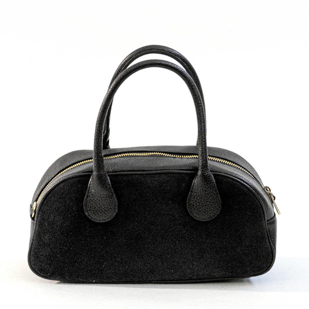MILLY - Bauletto in pelle e camoscio nero
