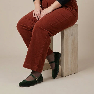 Mary-Jane Friulana Velvet Groen