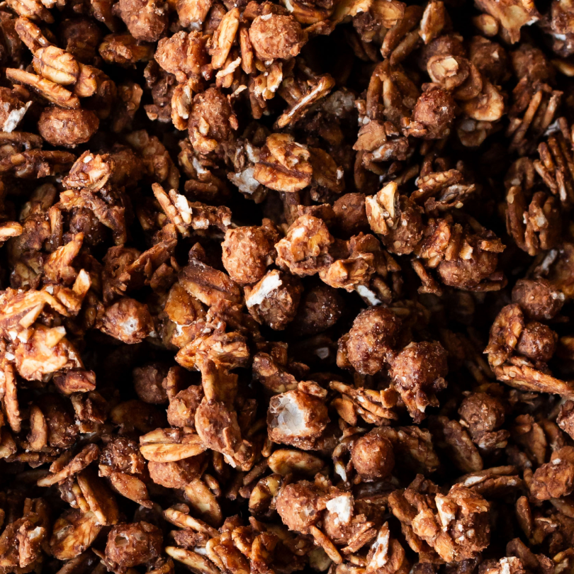 Gros plan sur les céréales pour enfant au chocolat, Riz et Chocolat de nümorning