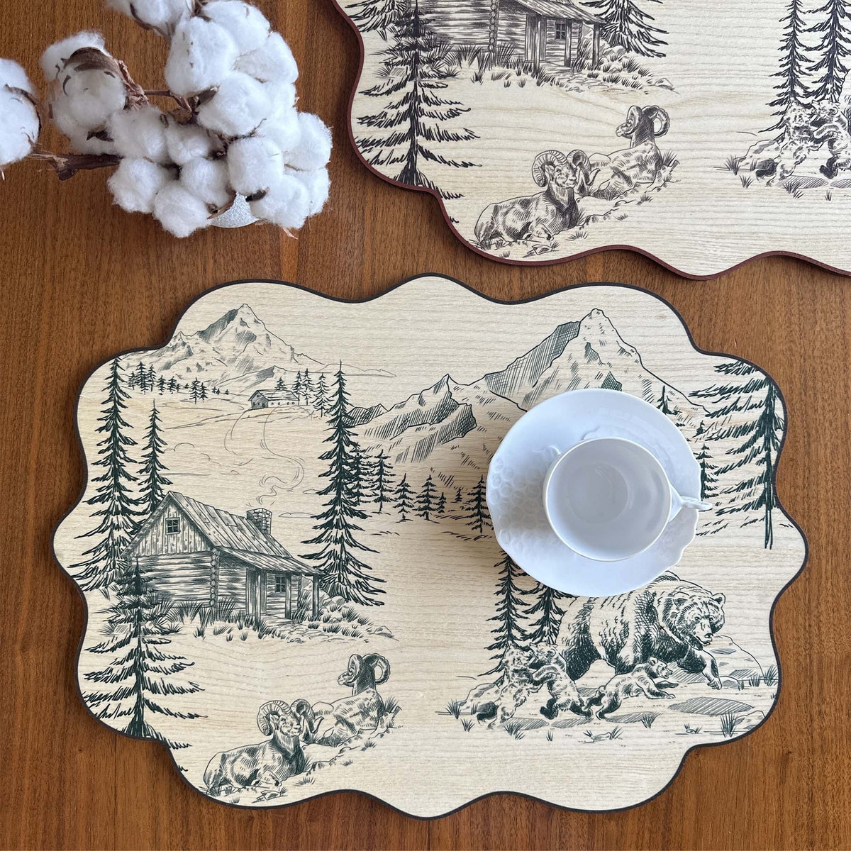 Mantelito de montaña Toile de Jouy