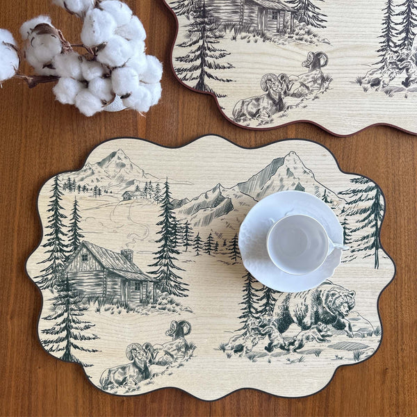 Sous-assiette Toile de Jouy Montagne