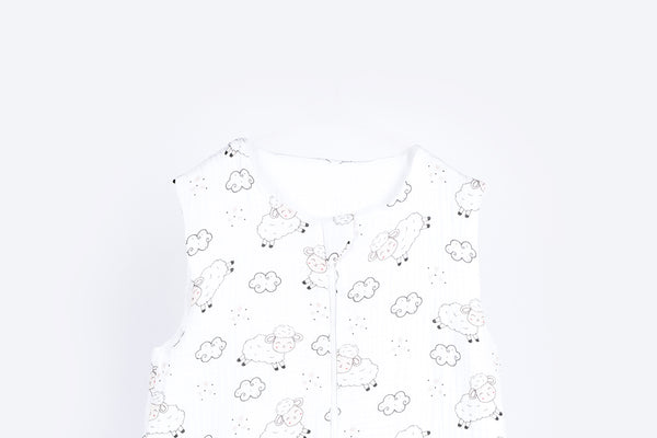 Muslin Double Layer Summer Sleeping Bag with Legs – Sheep
