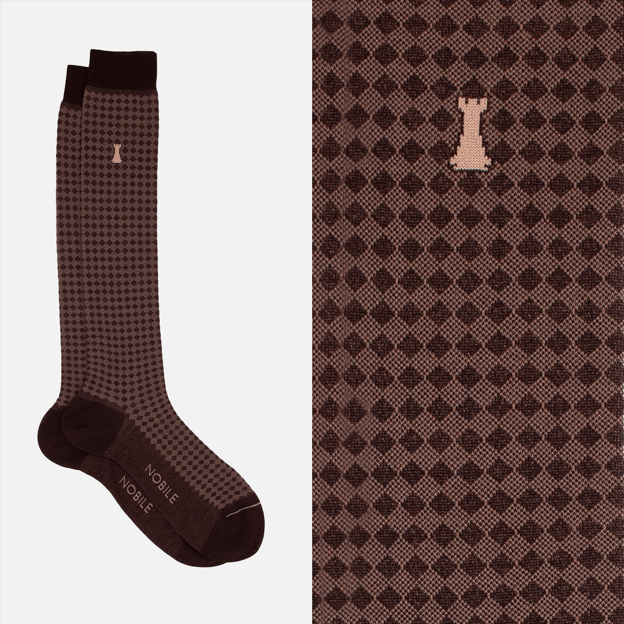 Pythagore - Chaussettes longues avec micro-diamants